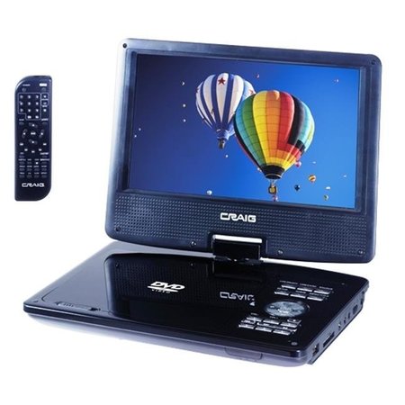 CRAIG Craig CTFT713 9 in. Swivel Screen Portable DVD & CD Player CTFT713